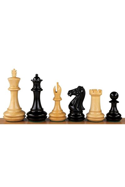 Sunrise Chess & Games Chess pieces EBONY BEVELED BASE 4" chess pieces.