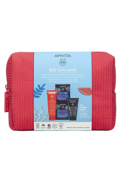 Apivita Bee Sun Safe Hydra Sensitive Αντηλιακό Σετ με Αντηλιακό Προσώπου & Νε...