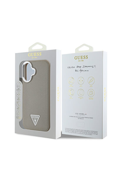 OEM Guess Magsafe “Triangle Logo” Grained PU Case Θήκη προστασίας από δερματί...