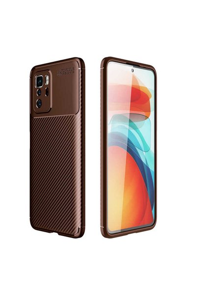 Büşra Ayhan Xiaomi Poco X3 Gt Case Carbon Look Silicone with Camera Protectio...