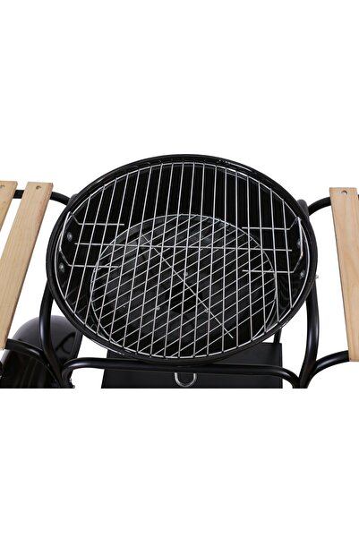 NO BRAND Grătar cu cărbuni ACTIVA pe roți, diametru 44cm, negru