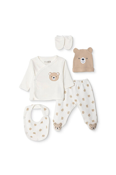 Empressco Newborn Baby Boy 5-Piece Set with Straps, Hospital Release Interloc...