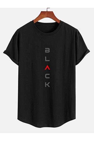 JANTIL MODA Black Unisex Oversize 100% Cotton Crew Neck Short Sleeve T-Shirt