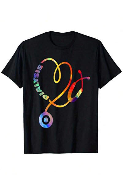 KYMC07 Kidney Heartbeat T-Shirt For Dialysis Technicians - Unisex Casual Crew...