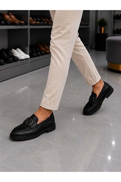 DERİ KABUSU Moccasin Shoes with Buckle