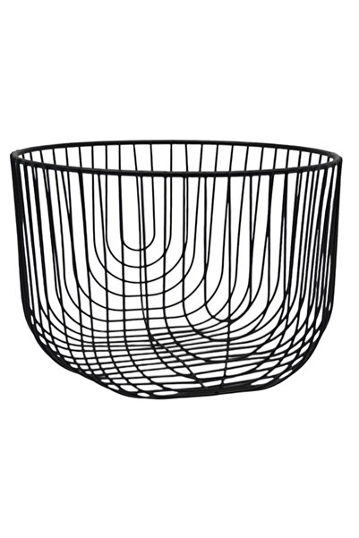 ANKOR Μεταλλική Φρουτιέρα Μαύρη 20.5x20.5x13.5εκ. 841448
