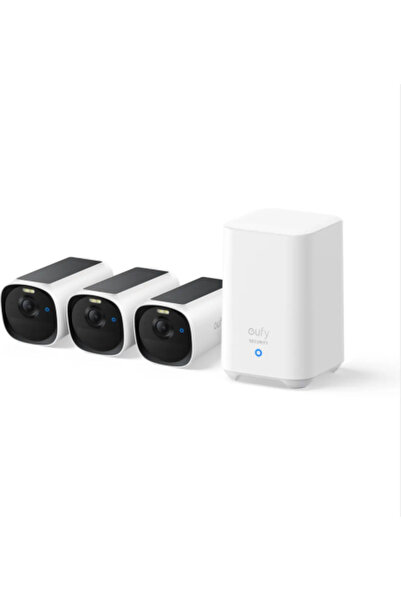 eufy Kit supraveghere video eufyCam E40 2K HD Incarcare solara MaxColour Visi...