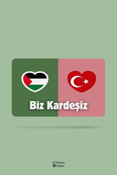 Bi Dünya Haber Biz Kardeşiz Filistin Türkiye Temalı Buzdolabı Magneti Mutfak ...
