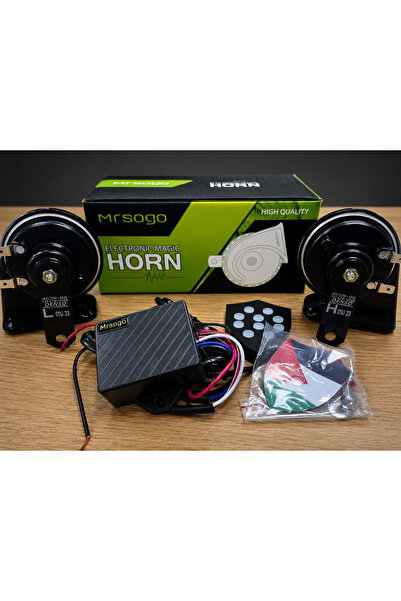şimika tuning tuningmarketim Mrsogo Elektronik Korna Seti 12V Çift Korna + Ko...