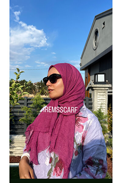 Genel Markalar İREMSSCARF VİŞNE RENGİ BÜRÜMCÜK ŞAL (İNCE YAPILI)