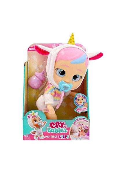 Cry Babies دمية تفاعلية حالمة: خطواتي الأولى مع أصوات وإضاءة LED، دمية طفل مت...