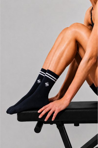 ICONE BAG Icone Unisex Black Sports Socks, Long Sports Socks, Sports Socks, Socks, Black Socks