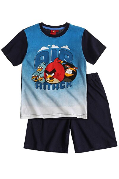 Angry Birds Pijama de vară bleumarin 6-12 ani cu mânecă scurtă și talie elast...