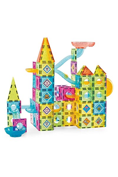OEM Set de blocuri magnetice colorate pentru construcții - 139 de piese
