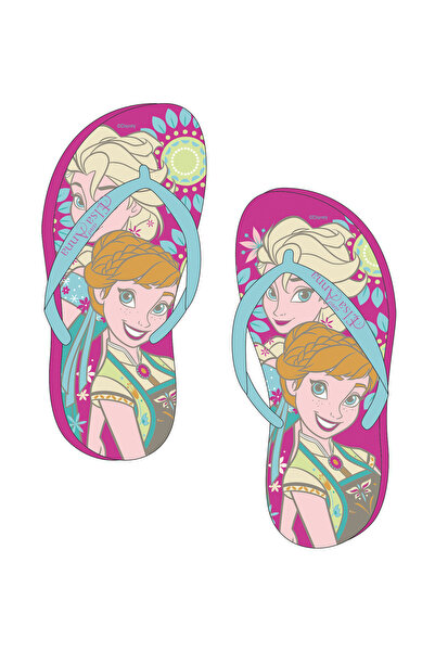 Disney Frozen Șlapi fuxia superușori cu inserție moale, realizați din spumă EVA
