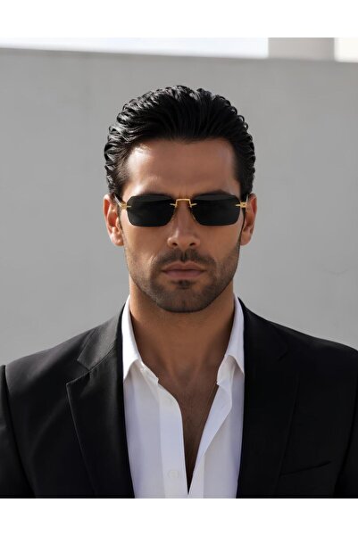 ZENIT Atlas Black Square Men's Sunglasses 400 Sun Protection |   58 Ekartman