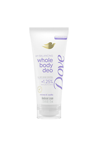 Dove Deodorant cremă, pentru întregul corp, Nucă de cocos și Vanilie, 73 ml