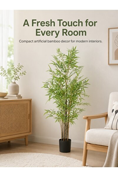 Generic Artificial Bamboo Plant 120 cm, Realistic Indoor Decorative Tree with...
