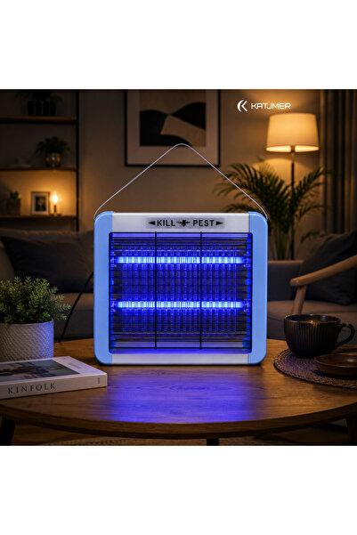 Genel Markalar KJ/BZ-001 UV Işıklı 1200V Elektrikli Sinek, Sivrisinek ve Haşere Öldürücü Kablolu Asma Aparatlı