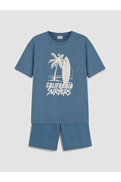 LC Waikiki Printed Boys' Shorts Set