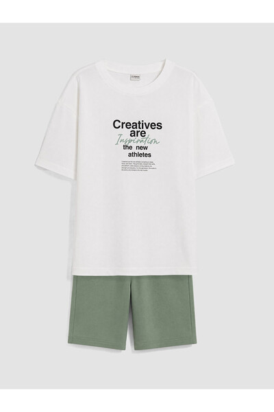 LC Waikiki Printed Boys' Shorts Set
