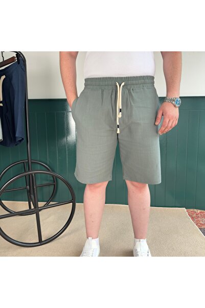 tiggir moda Men's Raw Linen Shorts