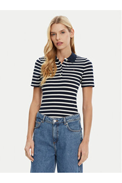 Tommy Hilfiger Polo pentru femei WW0WW43225 albastru