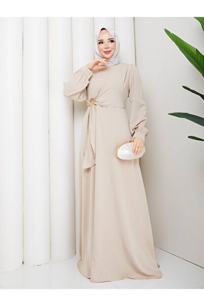 RD MİSSTANBUL COLLECTİON Medine İpeği Tokalı Elbise