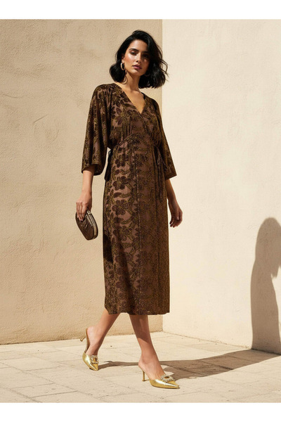 FAV FRONT KNOT JACQUARD KAFTAN