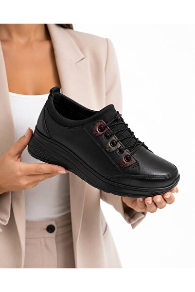 YADE MODA Genuine Leather Full Orthopedic Heel Supported Poly Sole Lightweight Design Women'S-Mother's Shoes