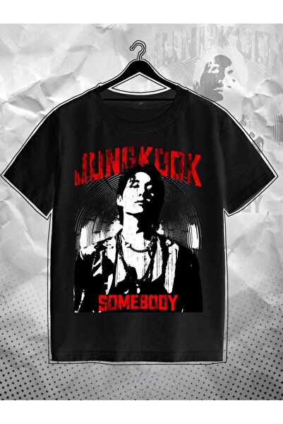 SVART WEAR Καλοκαιρινό μπλουζάκι με στάμπα BTS Jungkook, μεγάλου μεγέθους, με...