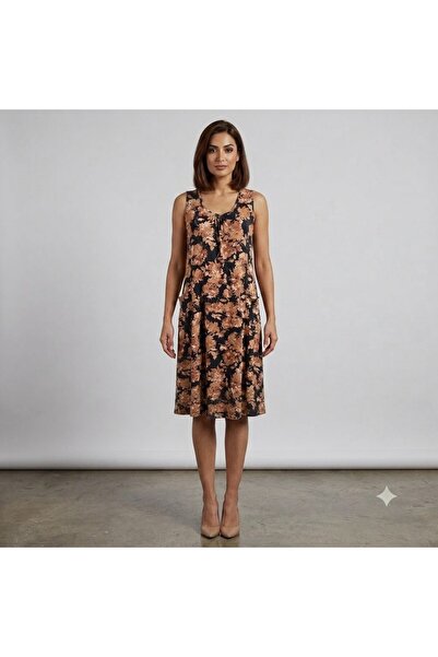 GOOD NİGHT Thick Straps, Thin Pockets, Plus Size Dress
