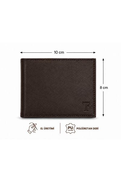 FT Italian Premium Leather Men's Wallet |   Polyurethane Leather |   Piston Design |