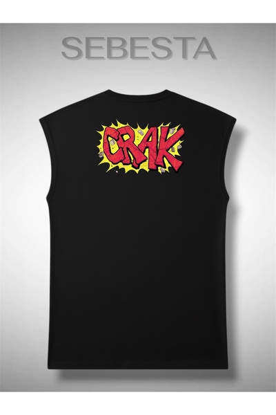 Sebesta Fashion Crak Printed Cotton 0 Collar Premium Oversize Sports Top