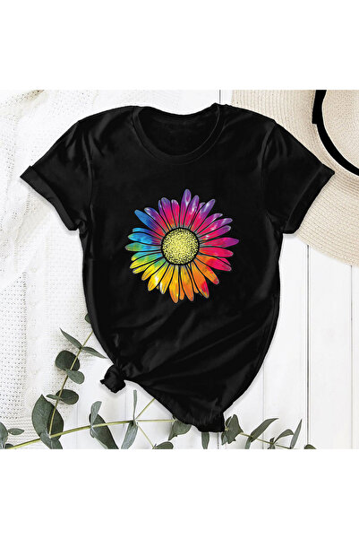 Orielle Tricou Negru Happy Flower