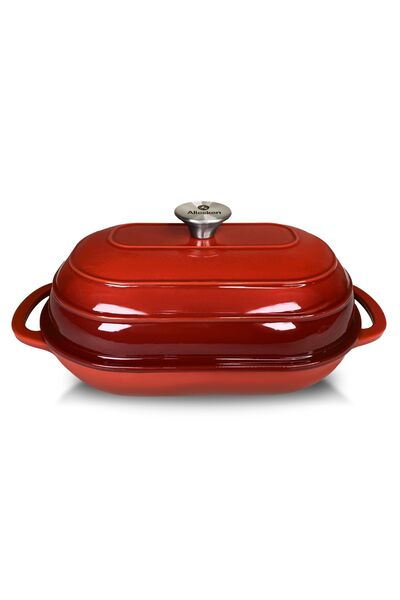 MONDEX Tavă de copt din fontă Rodeluxe Rodeluxe 37.5x31x19.5x7.5 crem 1 buc.