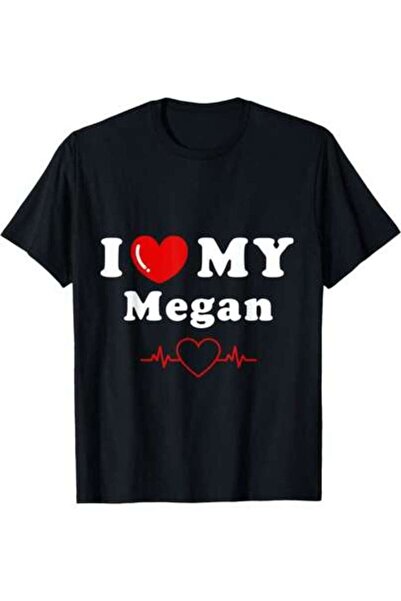 9JY تي شيرت بتصميم I Love My Doing Megan Things - تي شيرت أسود فضفاض غير رسمي...