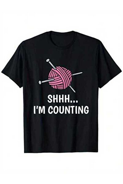 9TAY تي شيرت بأكمام قصيرة مطبوع عليه عبارة "Funny Saying Knitting Needles Mes...