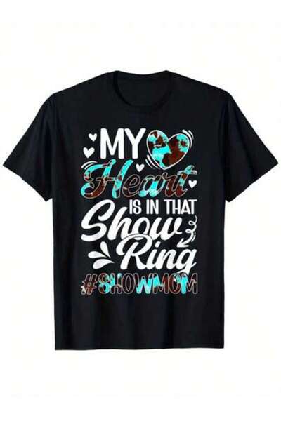 45 BPM تي شيرت رجالي مضحك لعيد الأم بتصميم "In That Ring Mom Livestock Show M...
