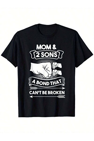 4CR تي شيرت برسومات "& 2 Sons Unbreakable Bond" - تي شيرت كاجوال من القطن بنس...