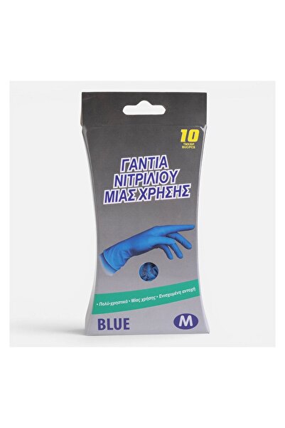 Jumbo Mănuși de unică folosință din nitril, albastru, mărimea M, 10 bucăți – ...