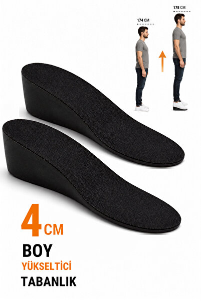 pierrebella 4 Cm Boy Uzatıcı Tabanlık Etklileyici Gizli Boy Uzatan Ayakkabı T...