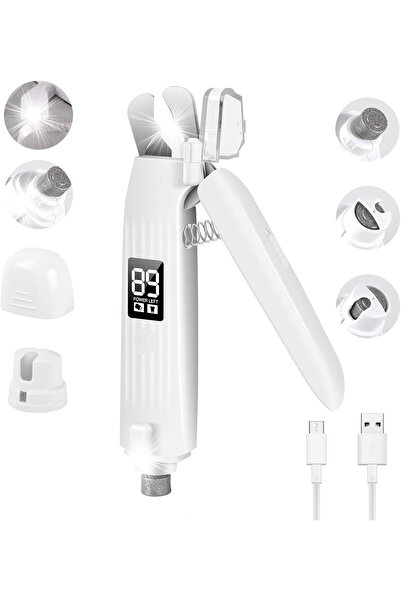SZMDLX Cat and Dog Nail Trimmer, Rechargeable Electric Nail Clipper with 2 LE...