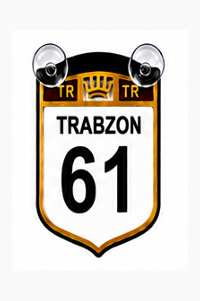 MEGAHAWK Trabzon 61 - Vantuzlu Araç Cam Süsü Pleksi Plaka Dekoru Ön Arka Cam ...