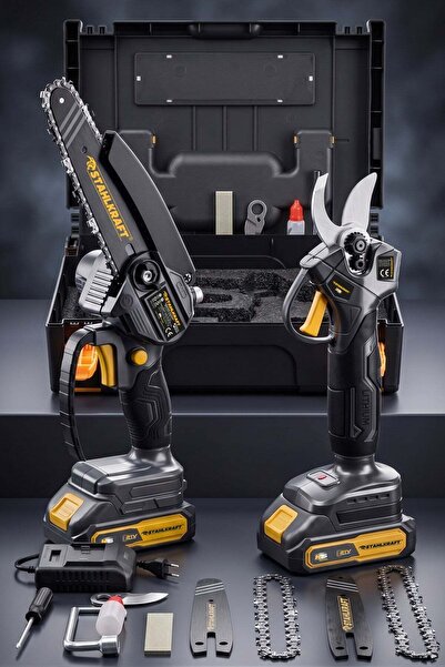 STAHLKRAFT H15 4010 21V Budama Testeresi ve Budama Makas 2'Lİ Set