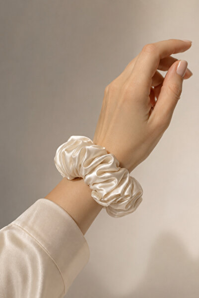 KL HOME Lüks Saten Saç Tokası – Saç Kırmayan İz Bırakmayan Large Scrunchie To...