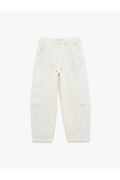 Koton Elastic Waist Cotton Comfortable Fit Parachute Pants