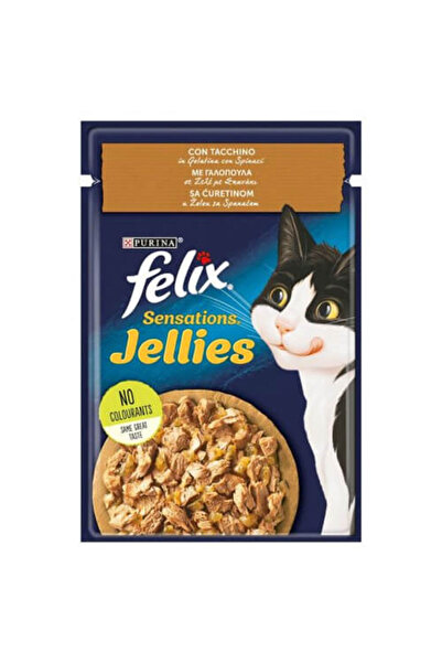 Felix SENSATIONS ΓΑΤΟΤΡΟΦΗ 85gr - (ΓΑΛΟΠΟΥΛΑ ΚΑΙ ΣΠΑΝΑΚΙ)