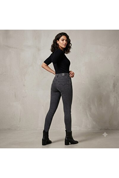 Levi's بنطلون جينز نسائي 721 بخصر مرتفع وقصة ضيقة-0354