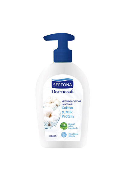 OEM SEPTONA DERMASOFT ΚΡΕΜΟΣΑΠΟΥΝΟ COTTON ΚΑΙ MILK PROTEIN 400ml - ΑΝΤΛΙΑ